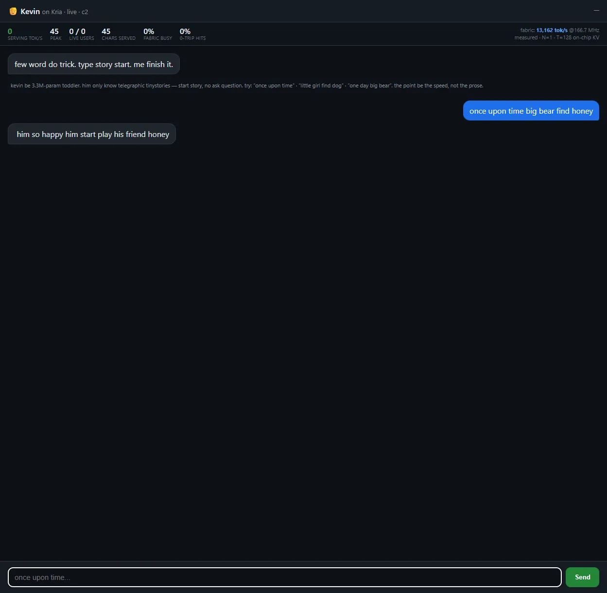 The live chat, mid-stream